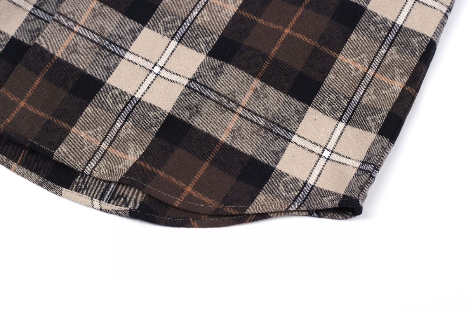 LOUIS VUITTON 路易威登 撞色格纹法兰绒Polo衫 马球衫 衬衫 B0 1AIKAM