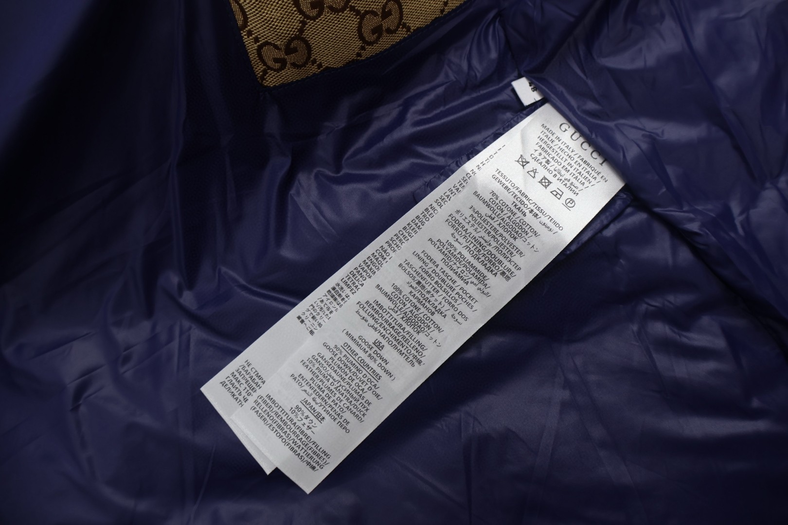 GUCCl 古驰 可拆卸袖满印提花连帽棉服 外套 夹克 长袖 E2 832290-Z9ABS-2580