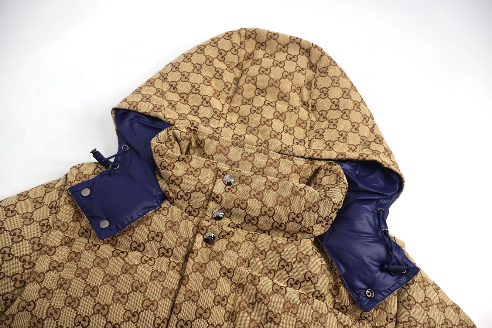 GUCCl 古驰 可拆卸袖满印提花连帽棉服 外套 夹克 长袖 E2 832290-Z9ABS-2580