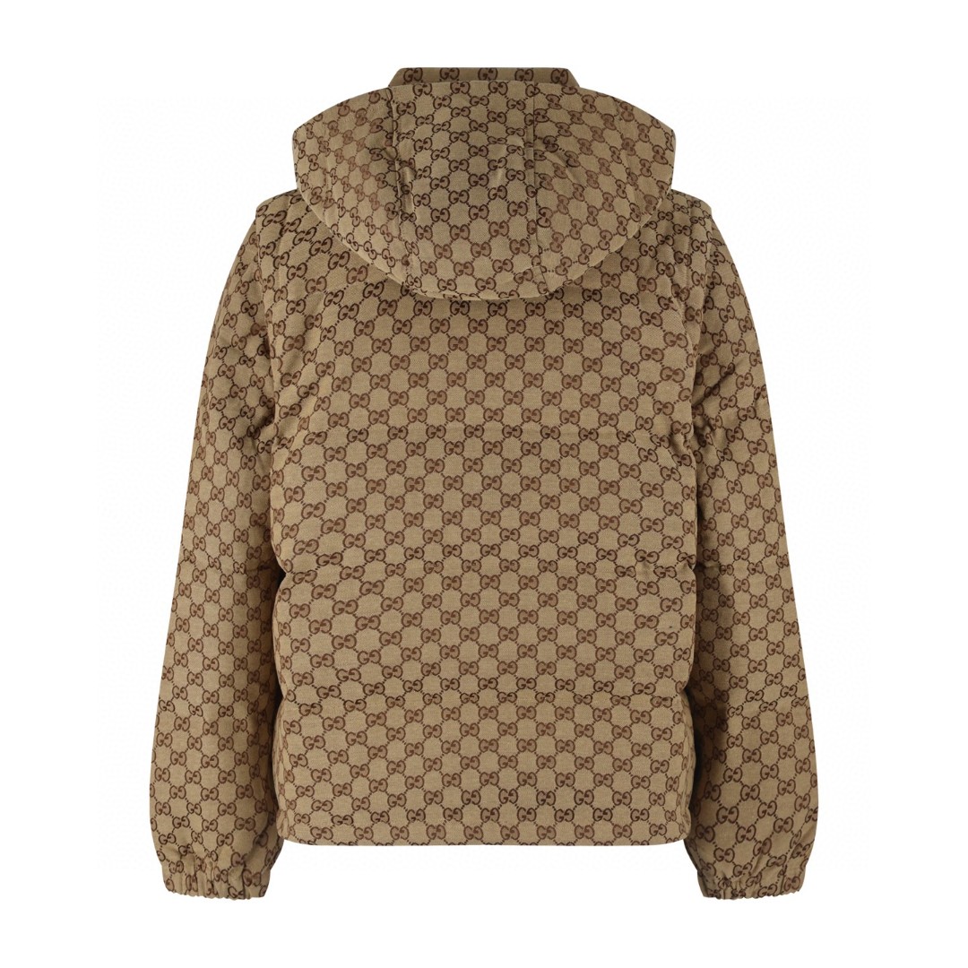 GUCCl 古驰 可拆卸袖满印提花连帽棉服 外套 夹克 长袖 E2 832290-Z9ABS-2580