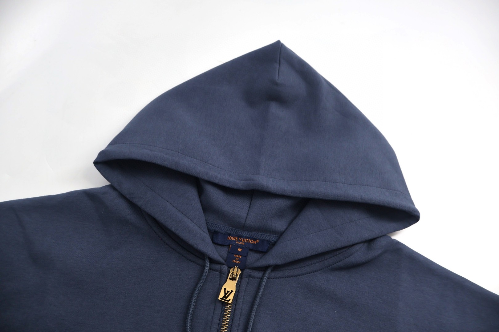 LOUIS VUITTON 路易威登 珍珠吊坠拉链连帽卫衣 外套 长袖 蓝色 黑色 B5 1AFRB1