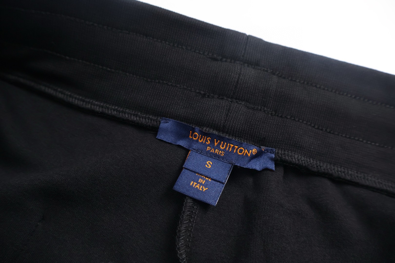 LOUIS VUITTON 路易威登 珍珠吊坠拉链松紧腰运动裤 休闲裤 裤子 长裤 蓝色 黑色 B0 1AFRBA