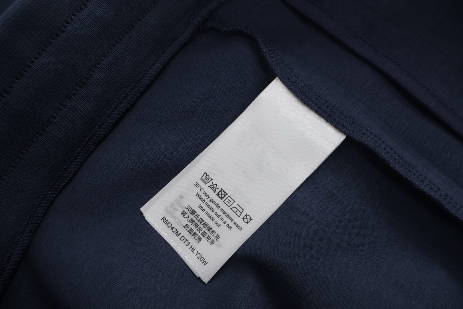 LOUIS VUITTON 路易威登 珍珠吊坠拉链松紧腰运动裤 休闲裤 裤子 长裤 蓝色 黑色 B0 1AFRBA