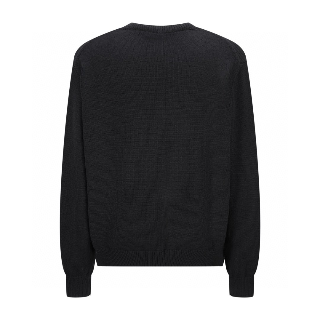 CELINE 赛琳 凯旋门刺绣提花针织衫 毛衣 长袖 黑色 B0 