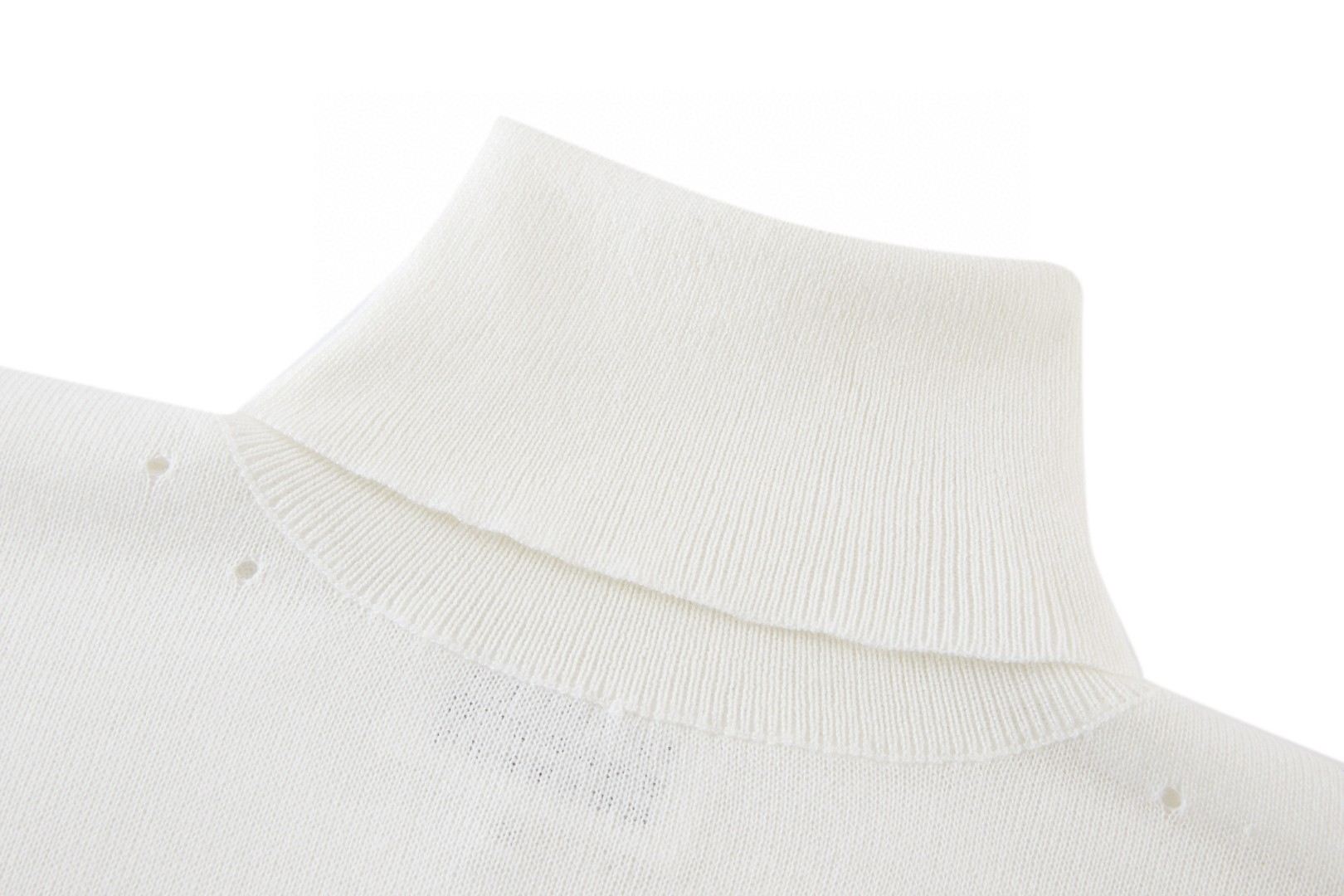 Maison Margiela 马吉拉 破洞针织提花高领毛衣 针织衫 长袖 灰色 白色 A5 S52HA0299M13134855