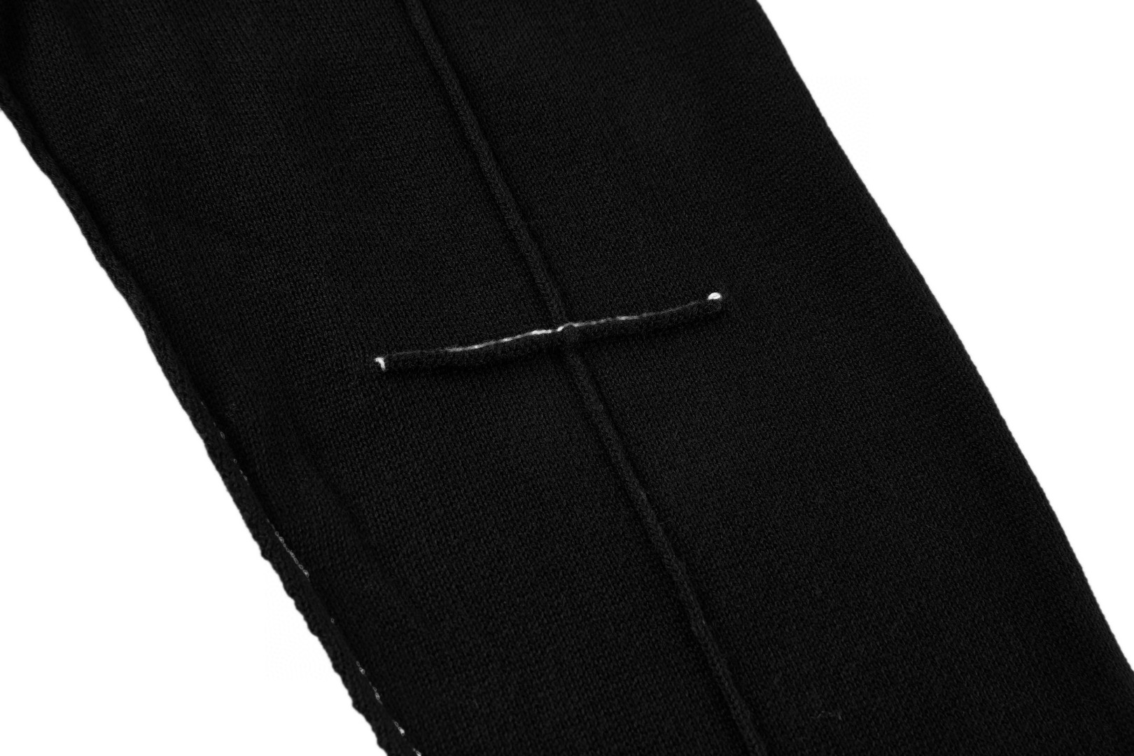 Maison Margiela 马吉拉 拼接缝盘V领开衫 针织衫 毛衣 长袖 黑色 B0 SH0HP0007M13037-900