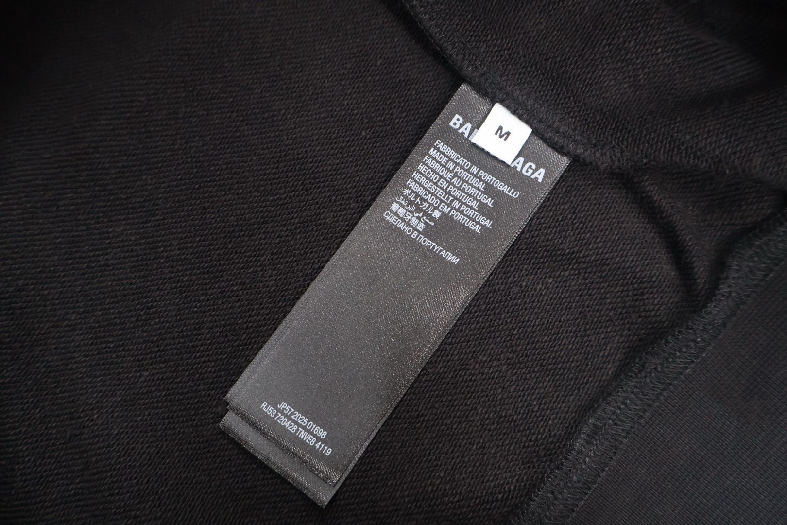 Balenciaga 巴黎世家 BB印花连帽卫衣 帽衫 外套 长袖 黑色 B0 767877TSVO31083