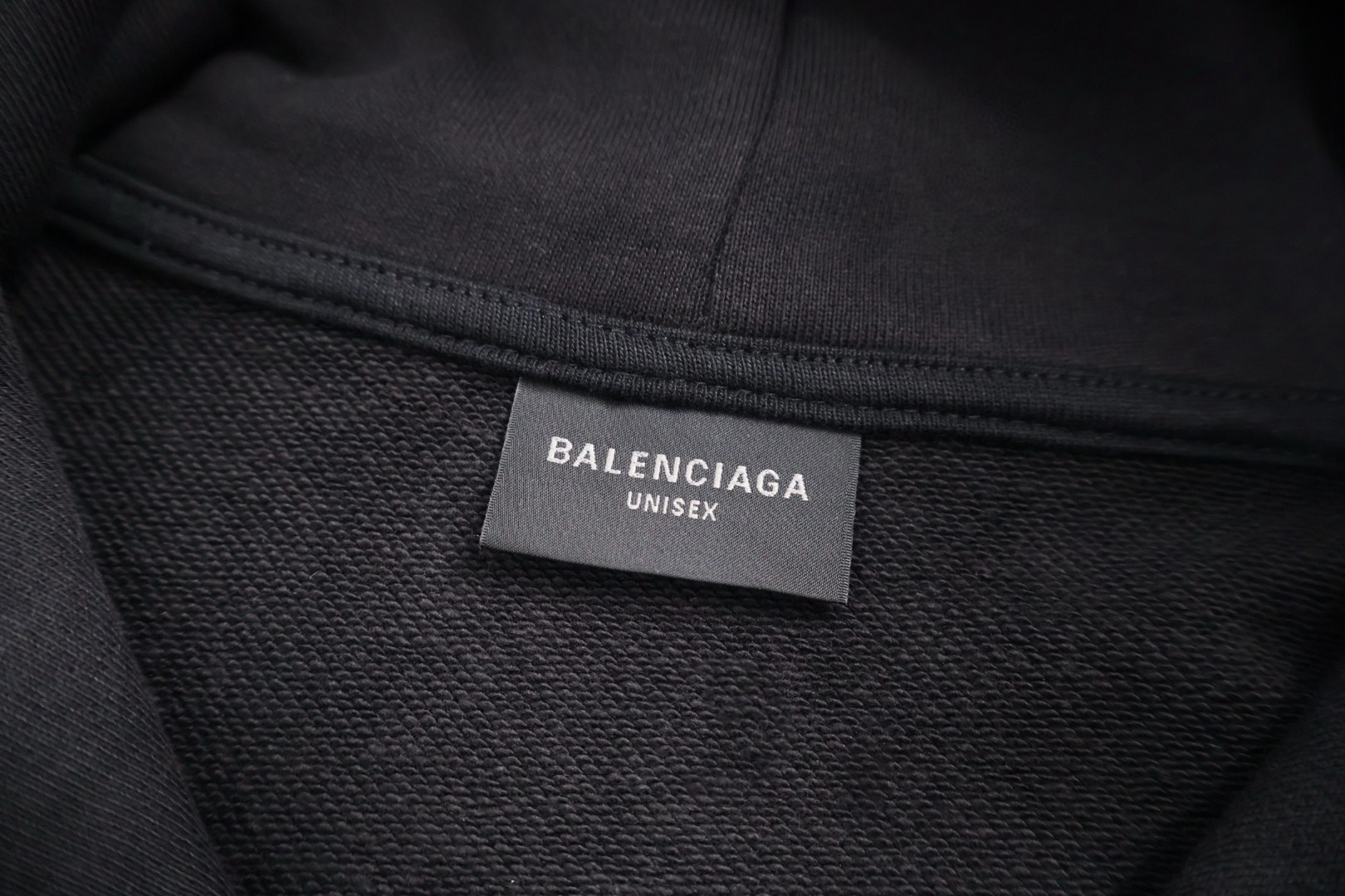 Balenciaga 巴黎世家 BB印花连帽卫衣 帽衫 外套 长袖 黑色 B0 767877TSVO31083