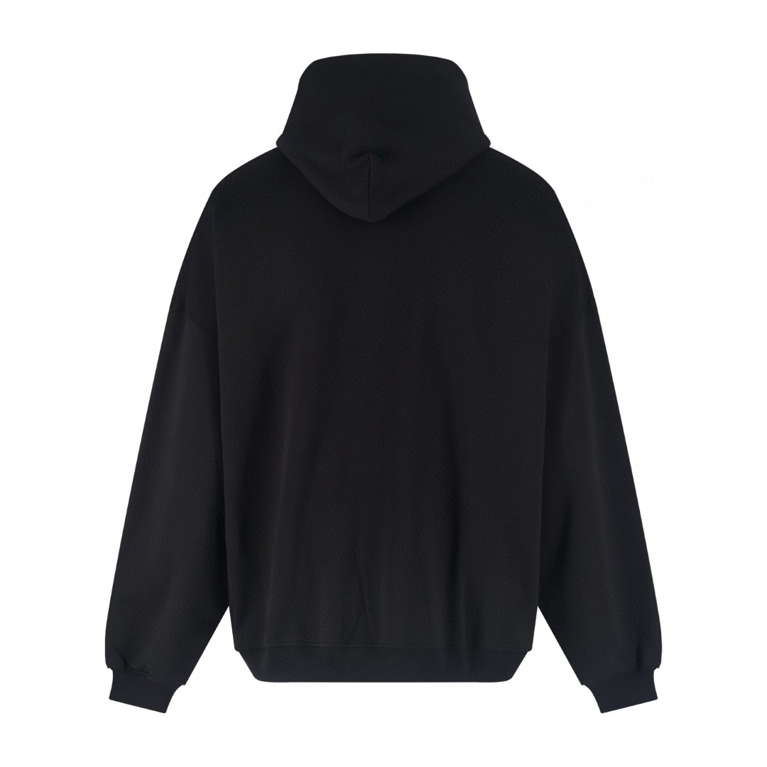 Balenciaga 巴黎世家 BB印花连帽卫衣 帽衫 外套 长袖 黑色 B0 767877TSVO31083