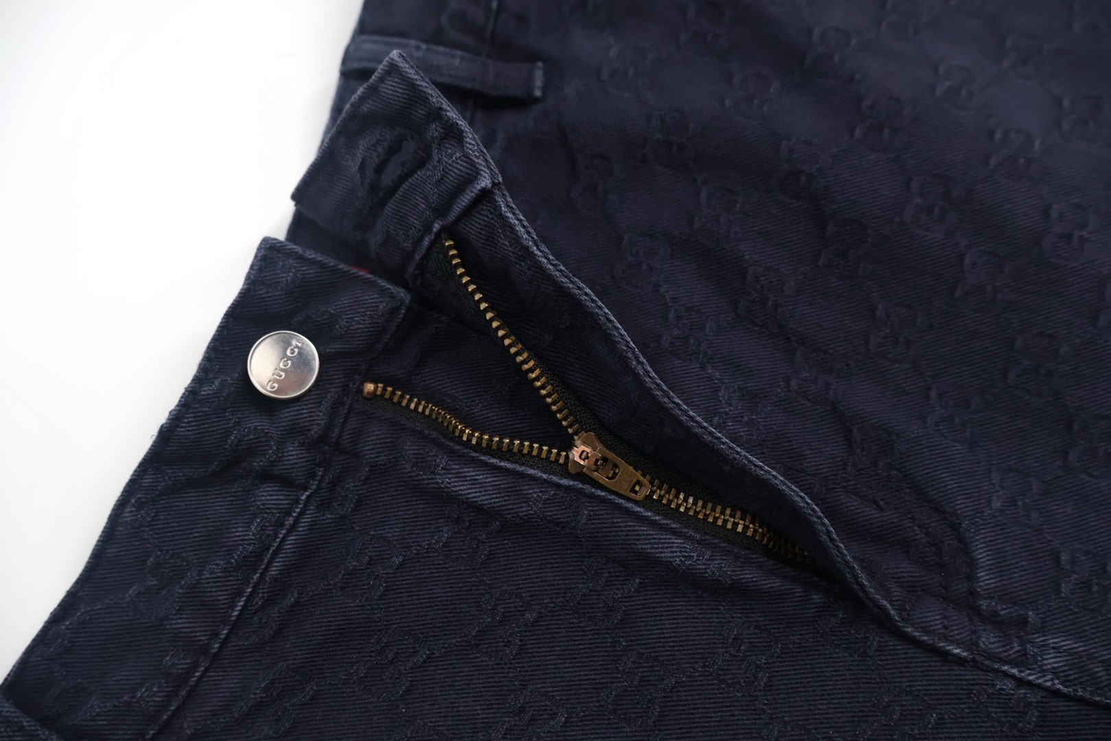 GUCCI 古驰 暗纹满印提花渐变牛仔裤 长裤 裤子 蓝色 B0 834189-XDDBB-4632