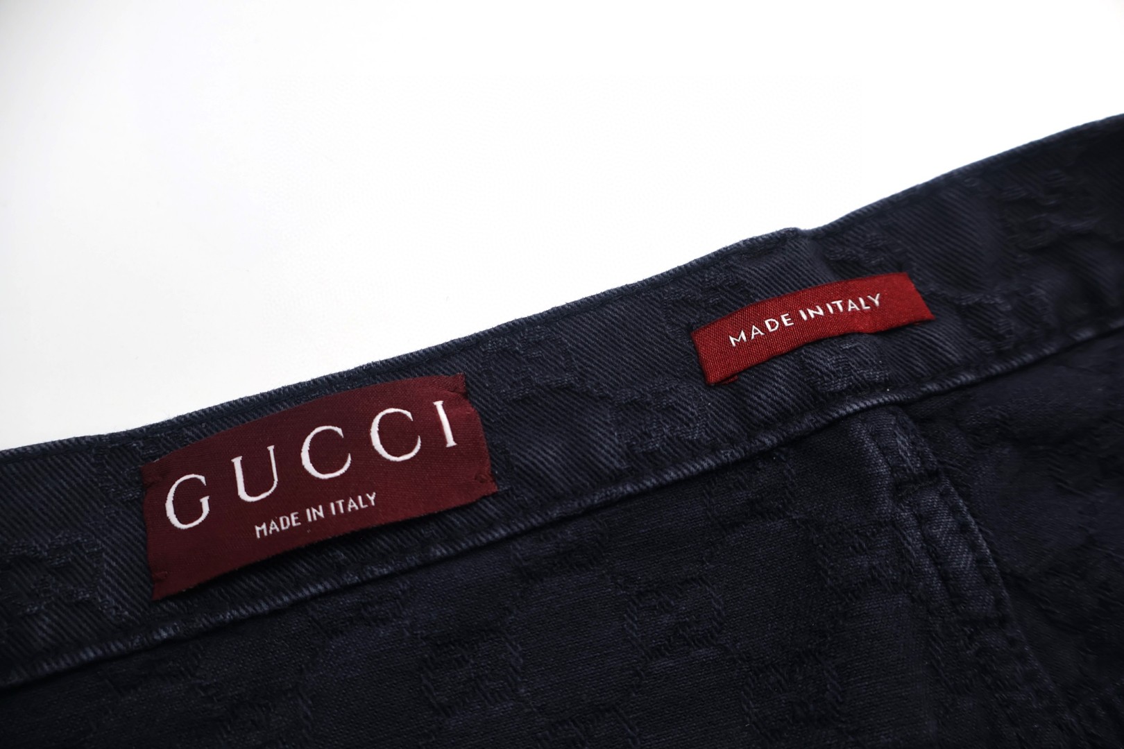 GUCCI 古驰 暗纹满印提花渐变牛仔裤 长裤 裤子 蓝色 B0 834189-XDDBB-4632