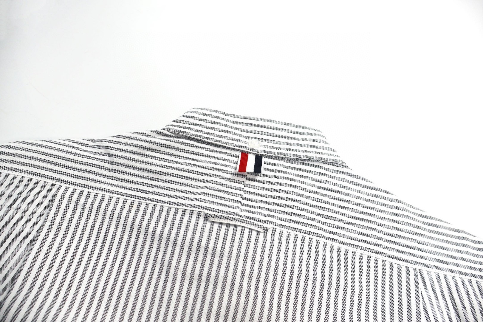 THOM BROWNE 双袖织带条纹衬衫 外套 长袖 蓝色 灰色 A5 MWL301A-00572-450