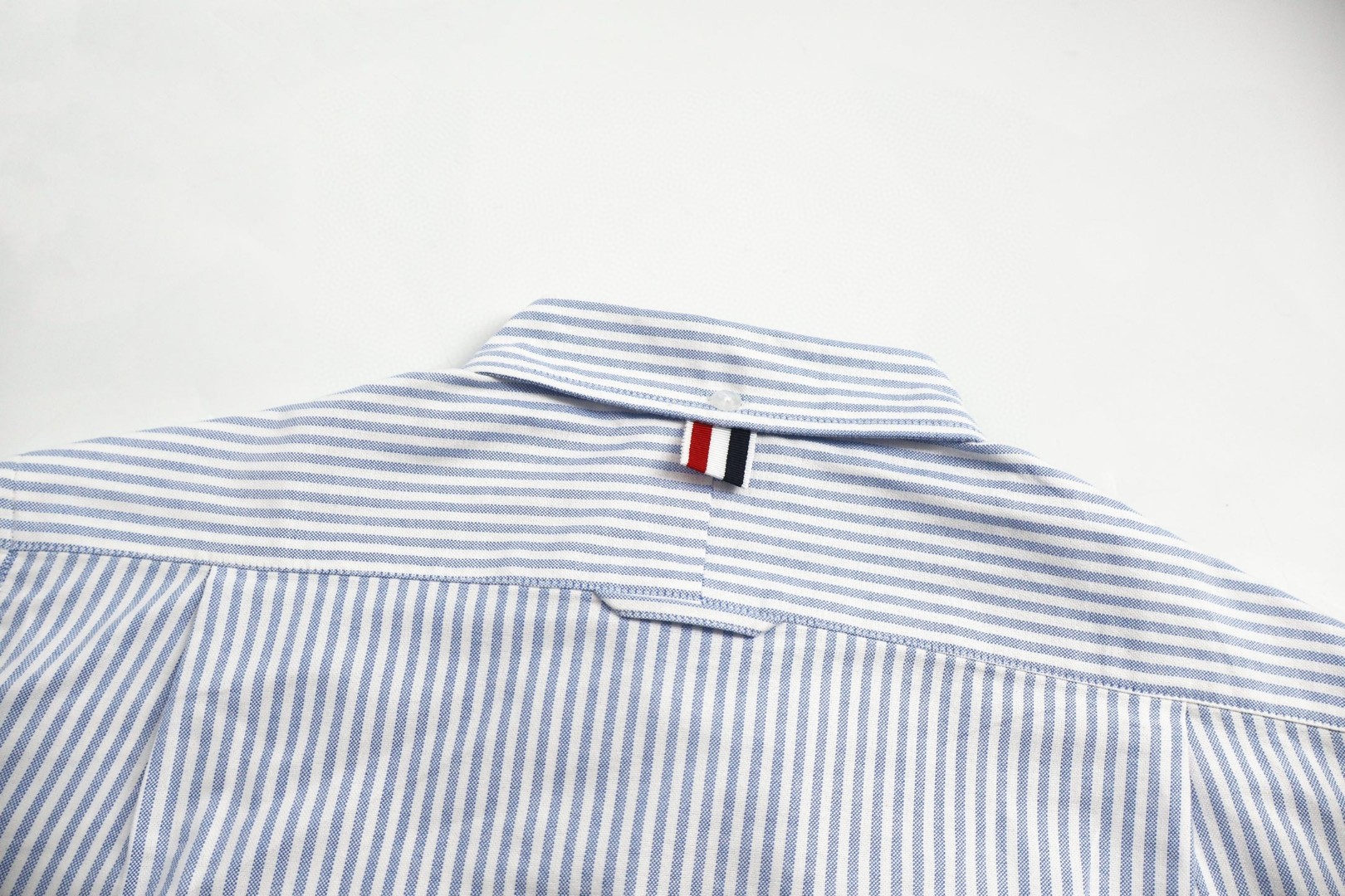 THOM BROWNE 双袖织带条纹衬衫 外套 长袖 蓝色 灰色 A5 MWL301A-00572-450