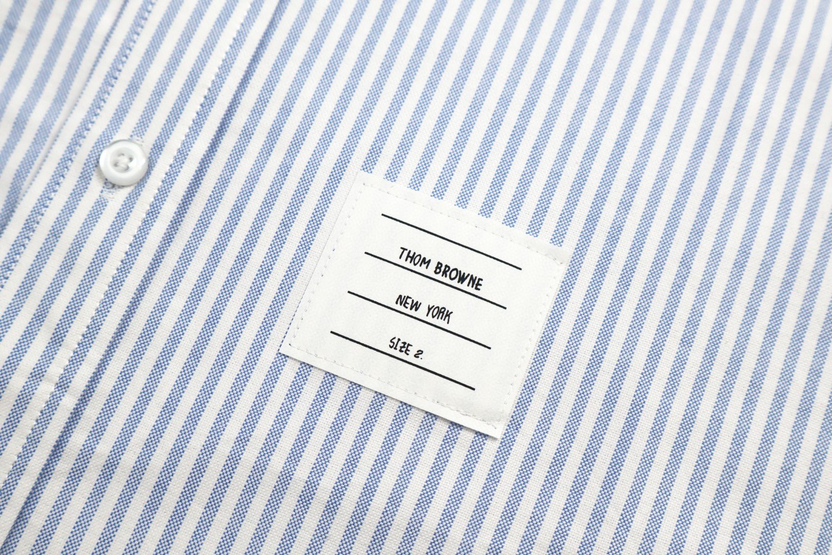 THOM BROWNE 双袖织带条纹衬衫 外套 长袖 蓝色 灰色 A5 MWL301A-00572-450