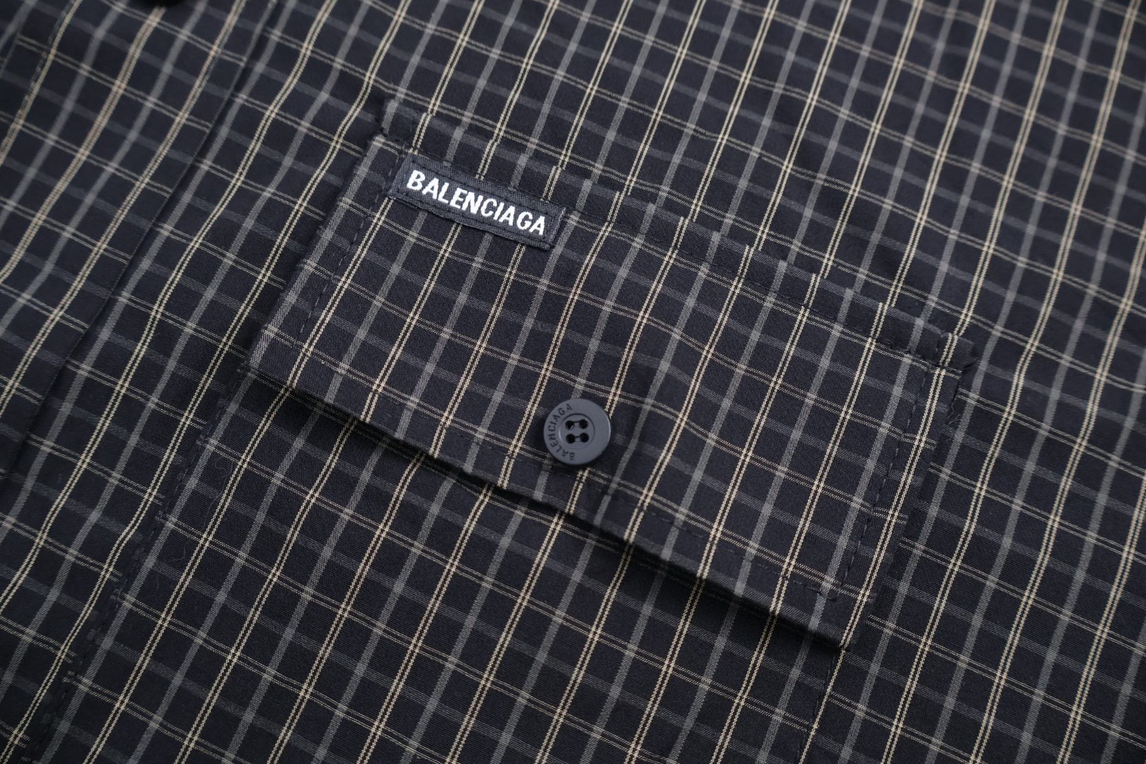 Balenciaga 巴黎世家 格纹拼接连帽外套 夹克 长袖 秋冬 B5 839189TOM051094