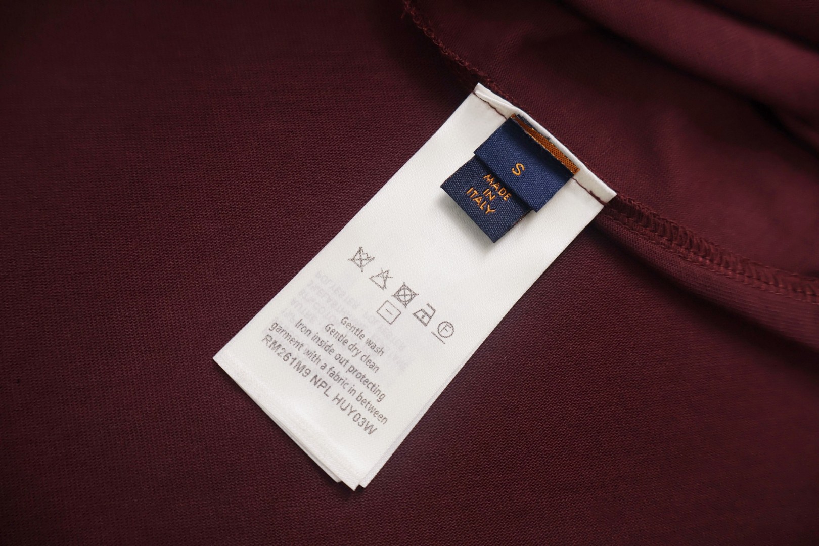 LOUIS VUITTON 路易威登 拼色条纹学院风Polo衫 长袖 酒红色 B0 1AIKC2