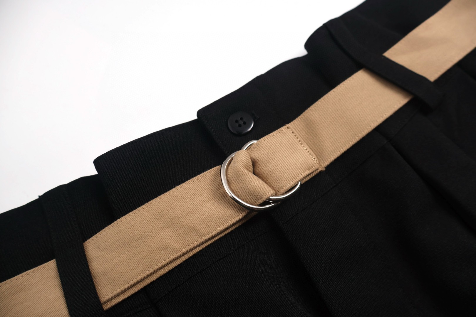 Maison Margiela 马吉拉 腰带直筒休闲裤 长裤 裤子 黑色 B0 S50KA0688M35518900