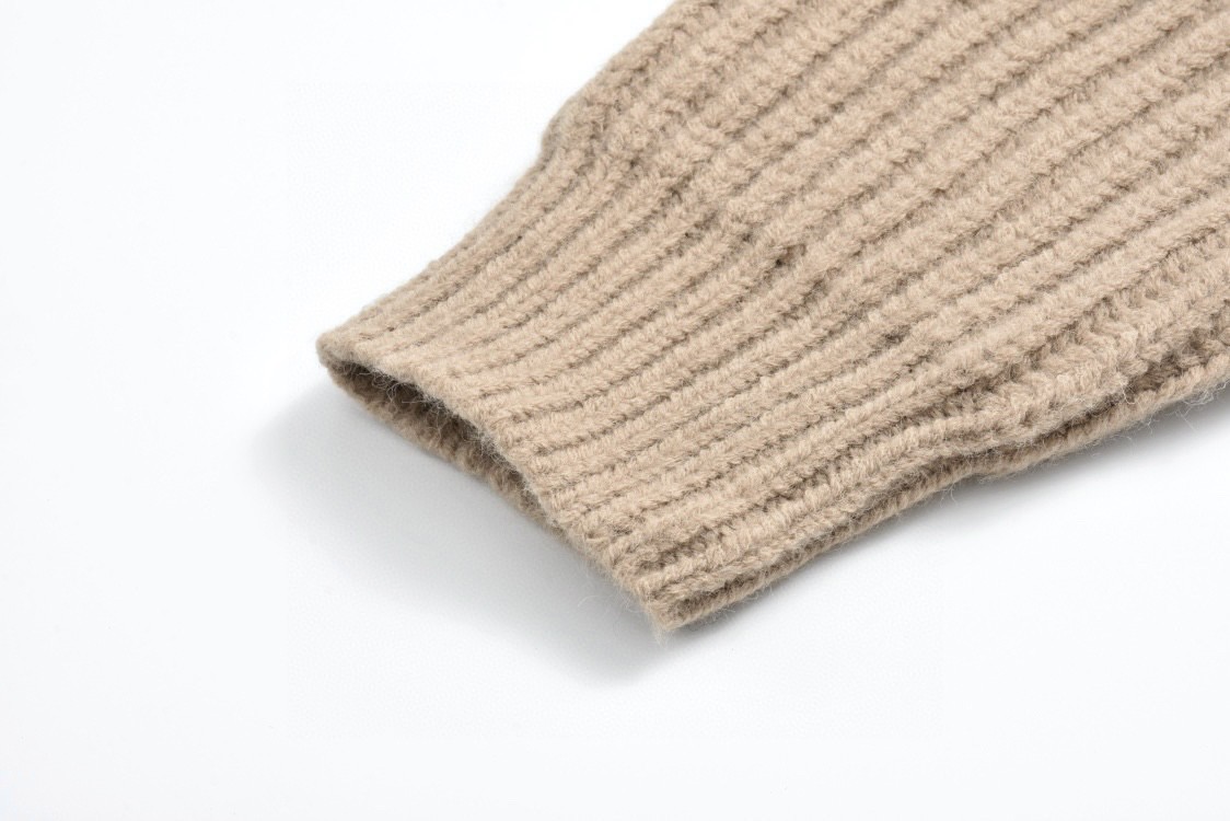 PRADA 普拉达 粗针羊毛针织衫 开衫 毛衣 长袖 黑色 棕色 B0 UMG165-11GC-F0008-S-222