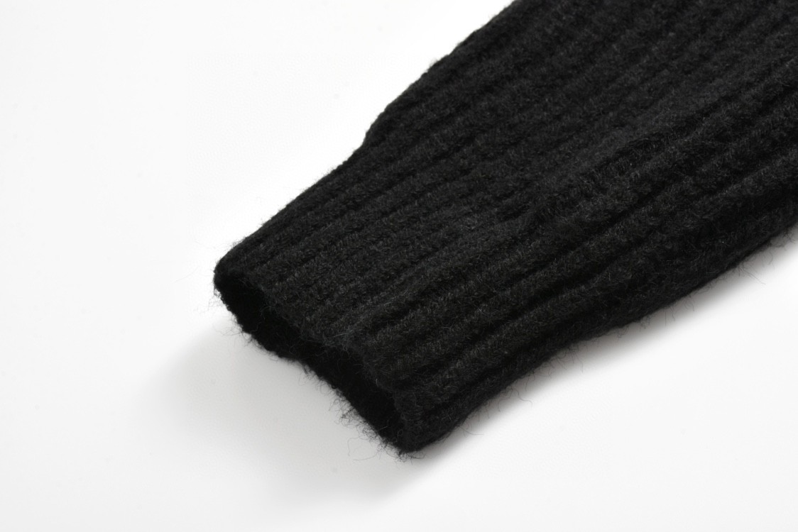 PRADA 普拉达 粗针羊毛针织衫 开衫 毛衣 长袖 黑色 棕色 B0 UMG165-11GC-F0008-S-222