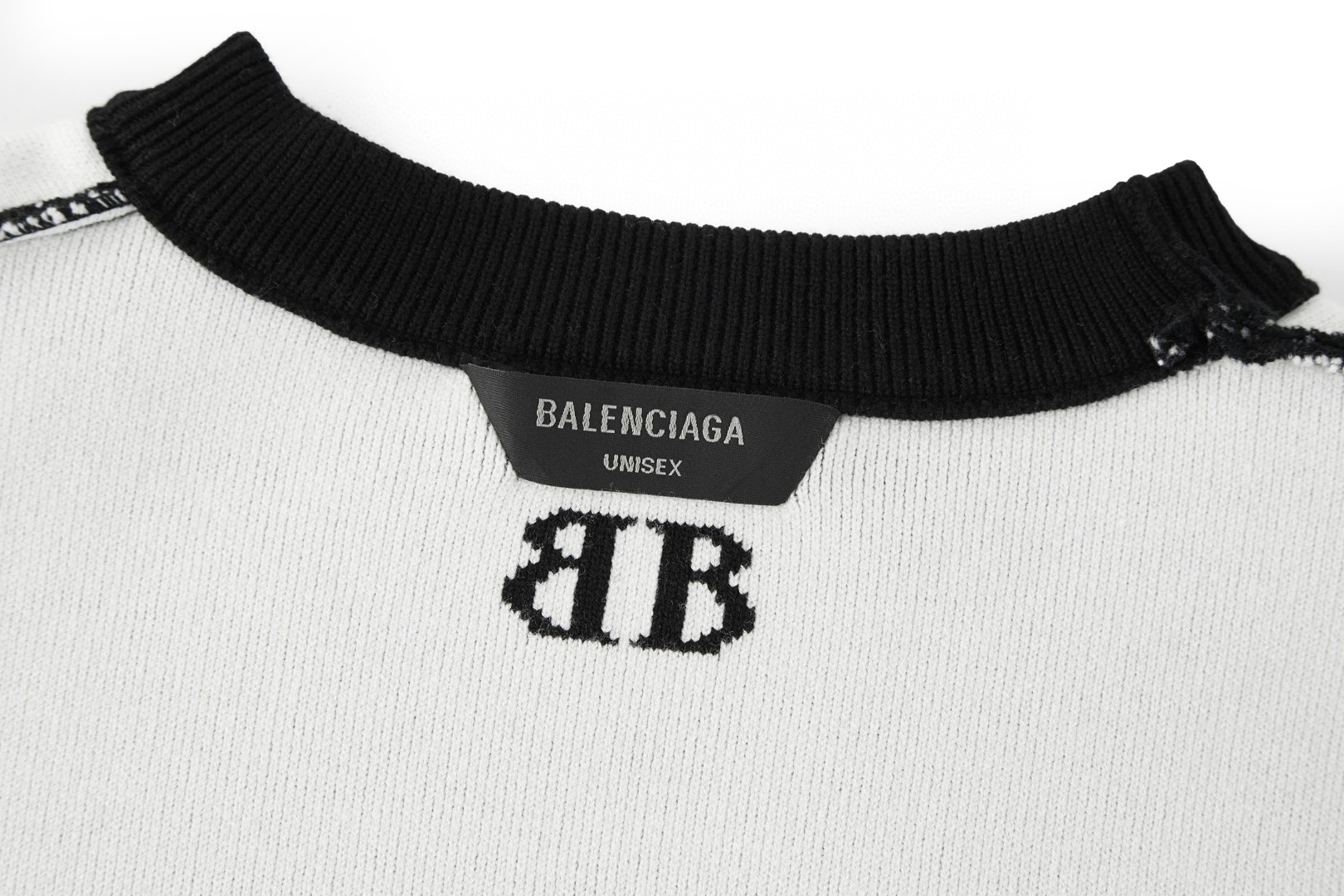 Balenciaga 巴黎世家 BB提花毛衣 针织衫 外套 长袖 黑色 B0 818420T17251070