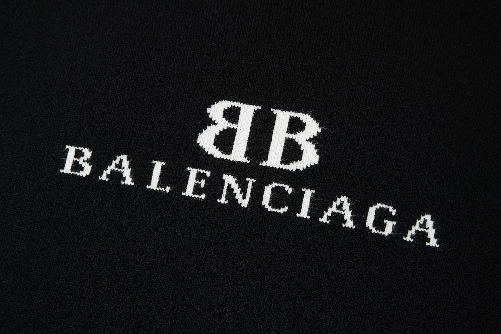 Balenciaga 巴黎世家 BB提花毛衣 针织衫 外套 长袖 黑色 B0 818420T17251070