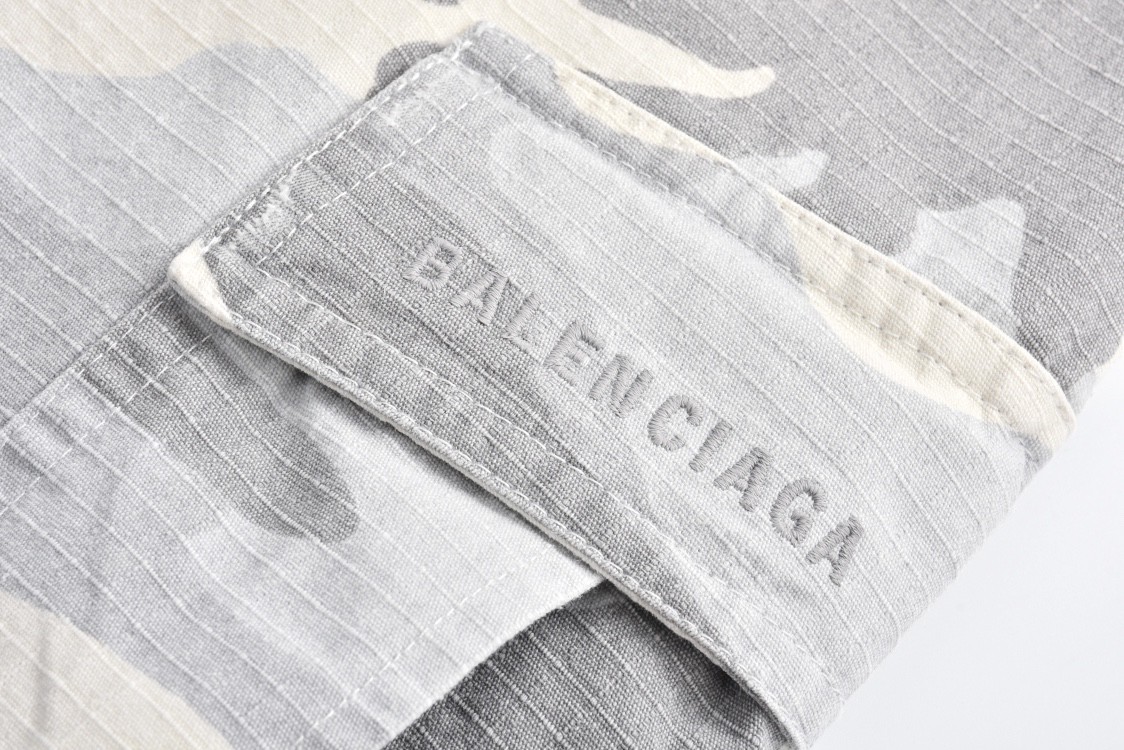 Balenciaga 巴黎世家 迷彩可拆卸工装裤 长裤 裤子 休闲裤 灰色 C0