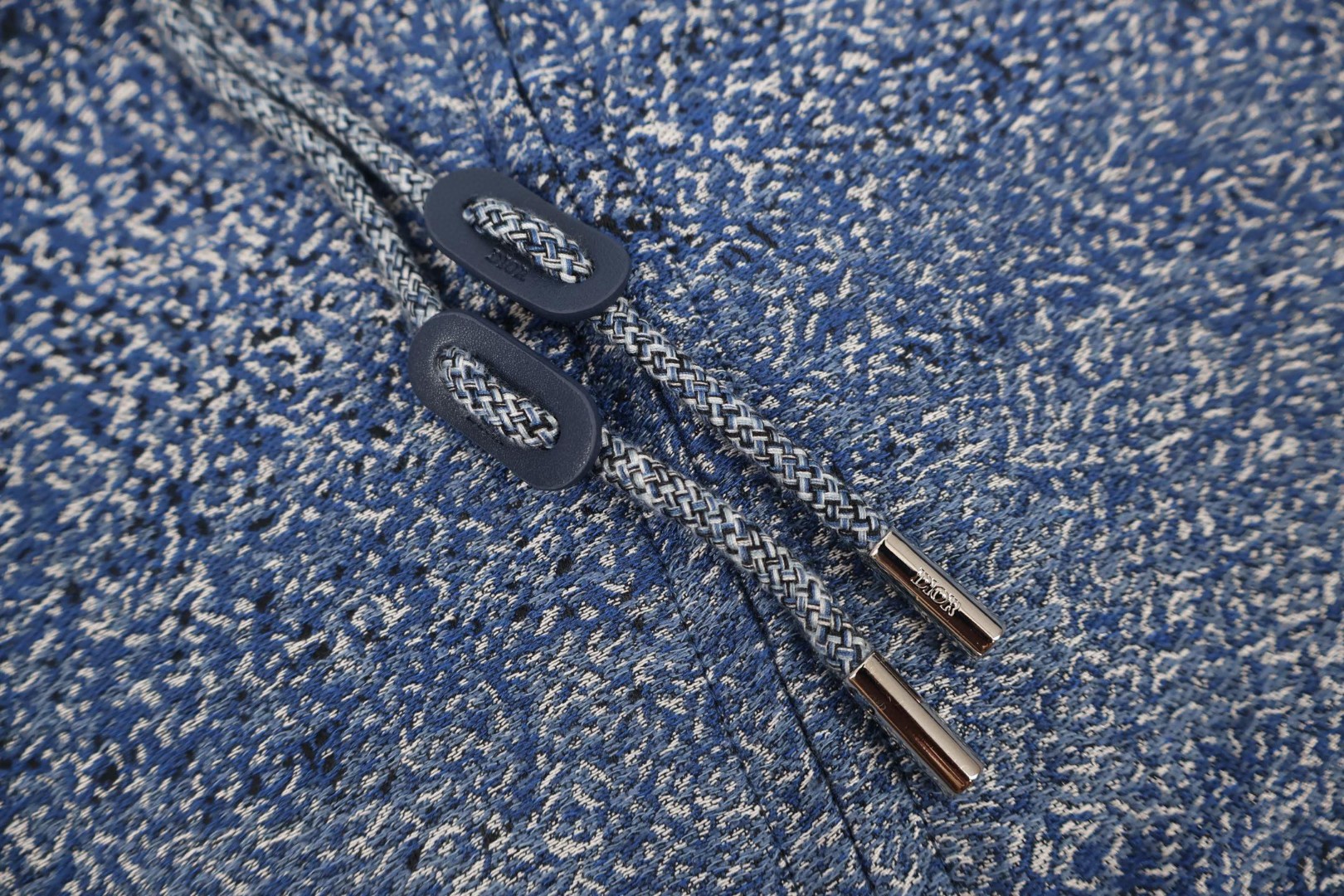 DIOR 迪奥 雪花纹铭牌拉链连帽外套 夹克 长袖 蓝色 C0 543D489A3029-C585