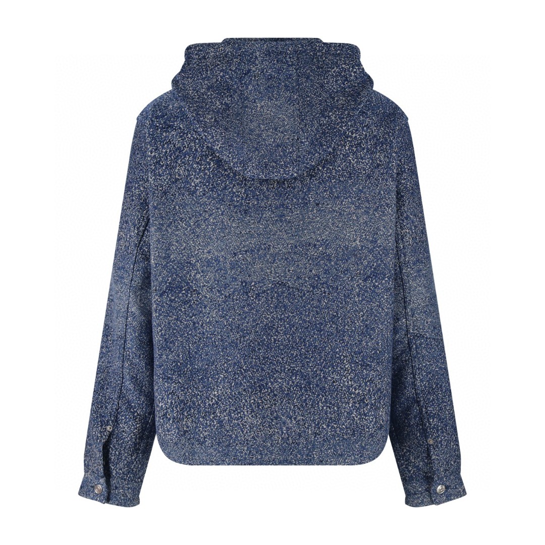 DIOR 迪奥 雪花纹铭牌拉链连帽外套 夹克 长袖 蓝色 C0 543D489A3029-C585