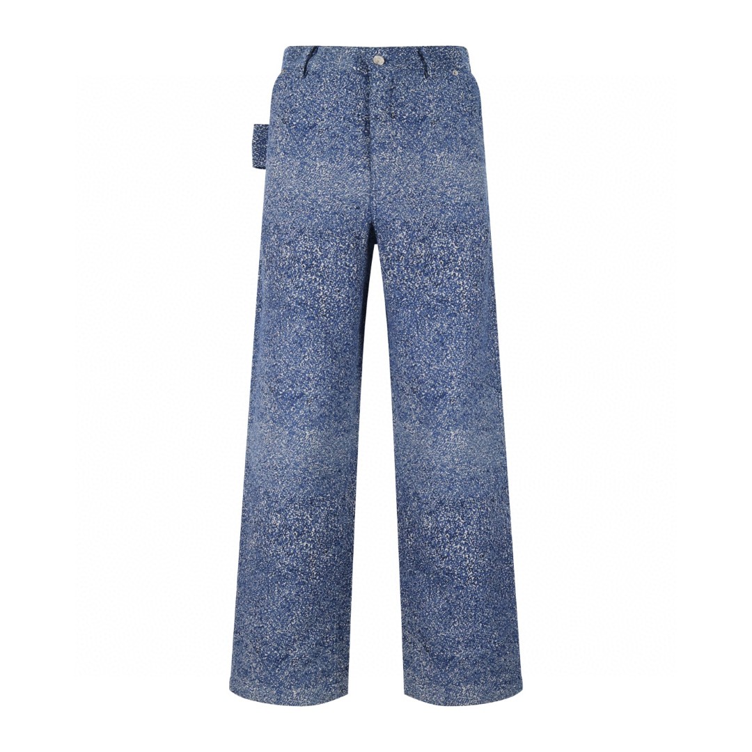 DIOR 迪奥 雪花纹工装裤 长裤 裤子 蓝色 B0 543D184A3029-C585