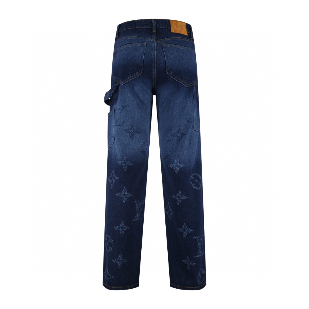 LOUIS VUITTON 路易威登 哈比渐变老花牛仔裤 裤子 长裤 蓝色 B5 1AIJUH