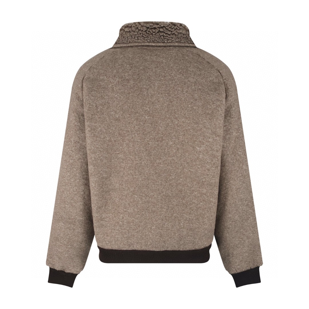 MIU MIU 缪缪 美拉德羊羔毛拉链外套 夹克 长袖 保暖 卡其色 咖色 C5 ML1369-17I1-F0AX2-S-OOO