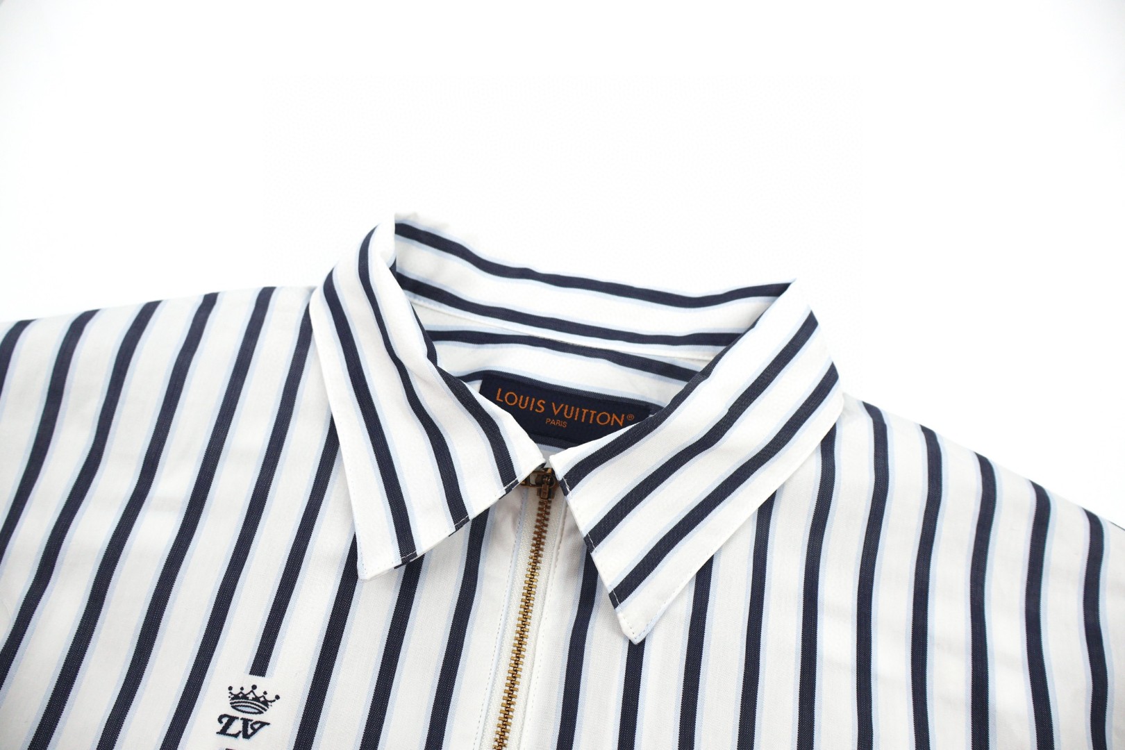 LOUIS VUITTON 路易威登 条纹弹幕拉链衬衫 外套 B5 1AIKA1