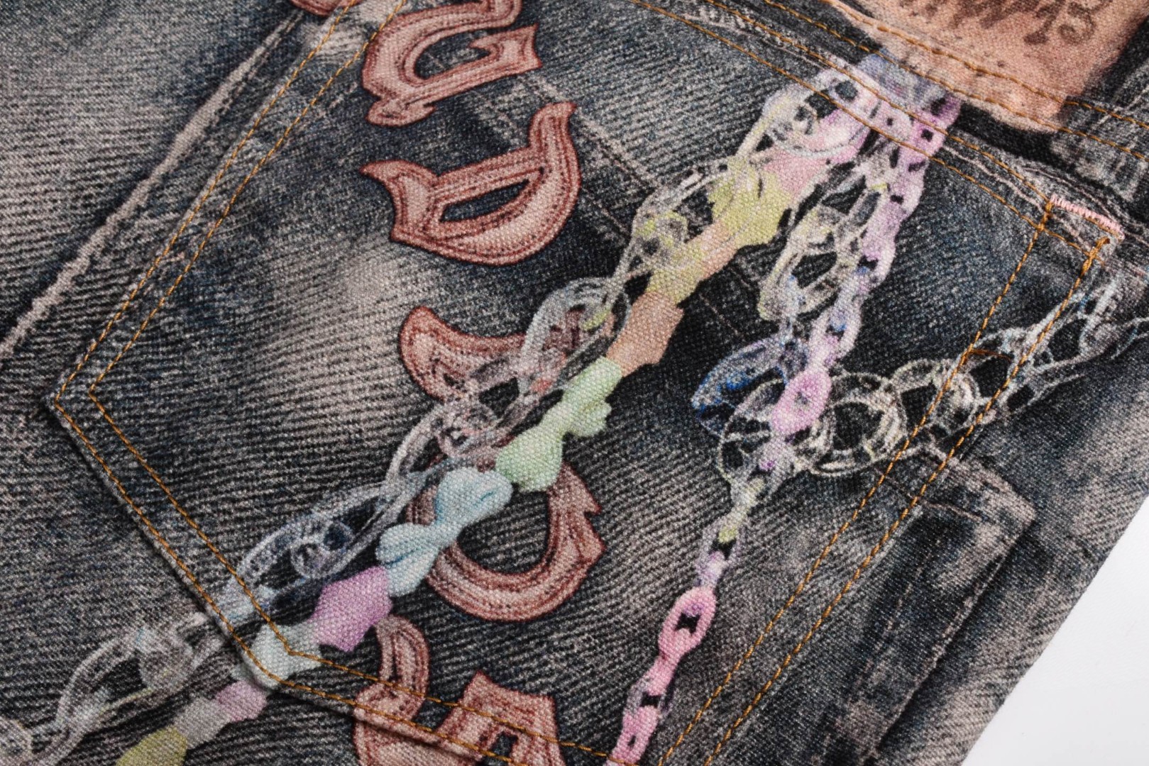 Acne Studios 3D打印糖果链条牛仔裤 长裤 裤子 B0 AK0910-863