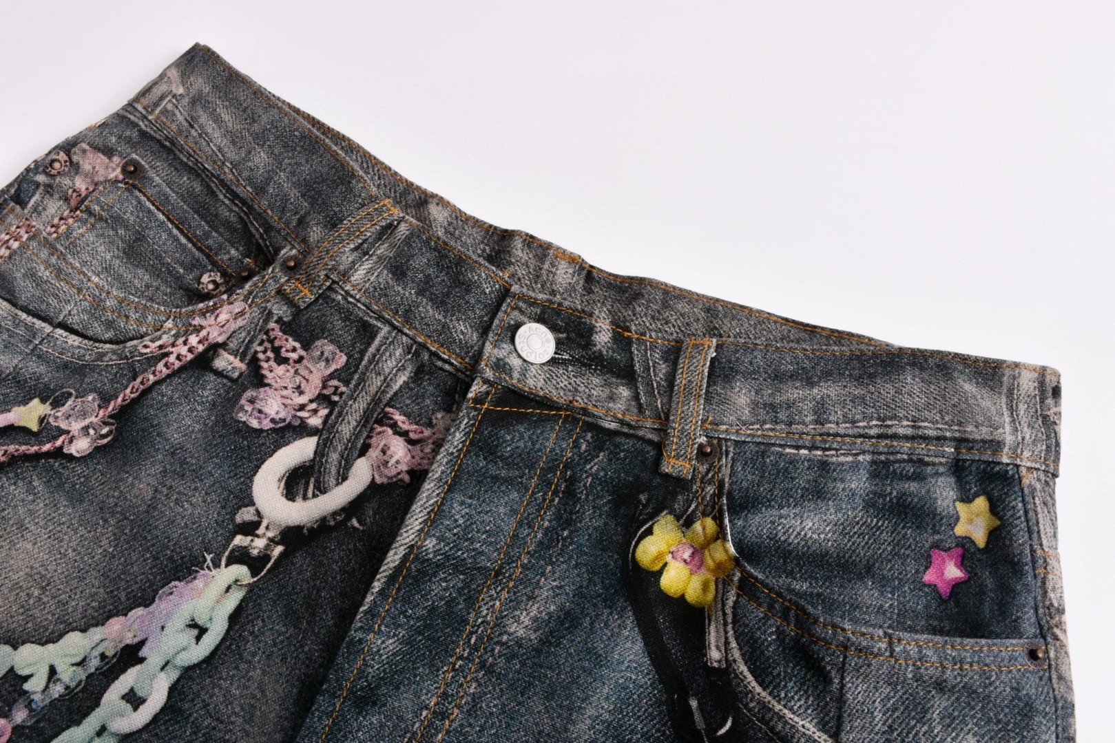 Acne Studios 3D打印糖果链条牛仔裤 长裤 裤子 B0 AK0910-863