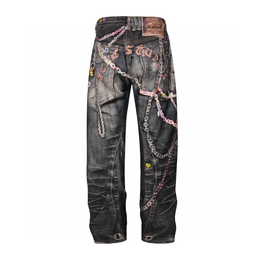 Acne Studios 3D打印糖果链条牛仔裤 长裤 裤子 B0 AK0910-863