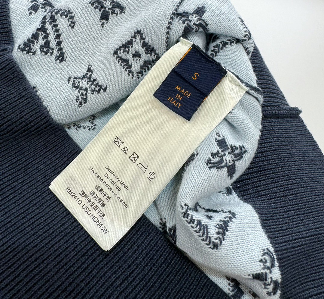 LOUIS VUITTON 路易威登 老花渐变针织帽衫 连帽卫衣 外套 灰色 B0 1AFAQ3