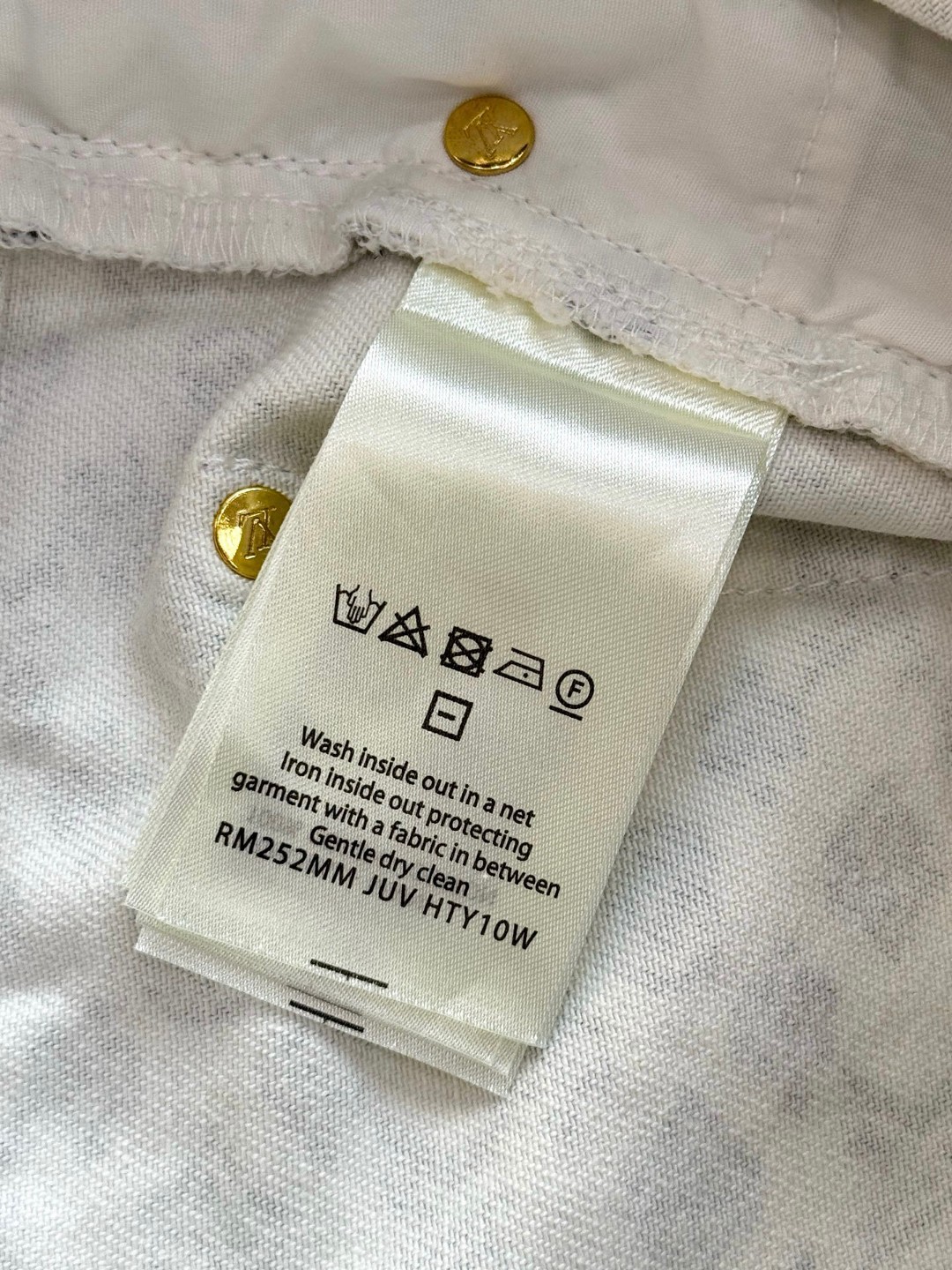 LOUIS VUITTON 路易威登 老花阔腿牛仔裤 裤子 长裤 白色 B5 1AHX15