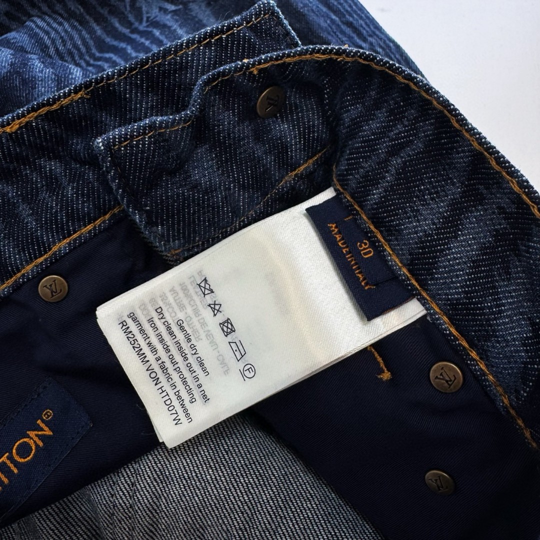 LOUIS VUITTON 路易威登 像素树纹牛仔裤 裤子 长裤 蓝色 B5 1AHVBI