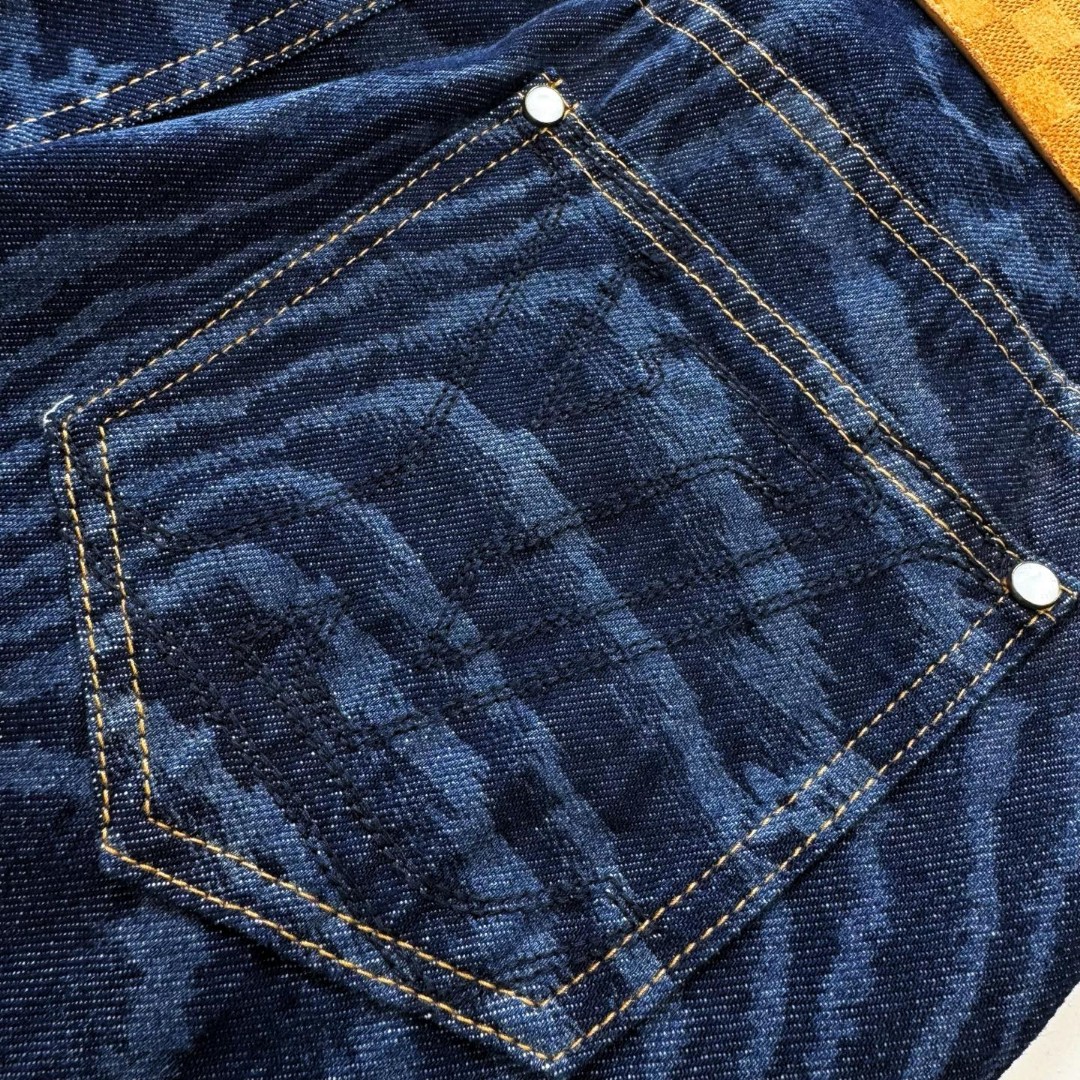 LOUIS VUITTON 路易威登 像素树纹牛仔裤 裤子 长裤 蓝色 B5 1AHVBI