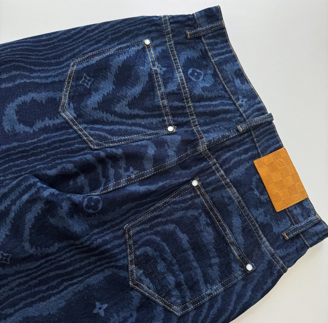 LOUIS VUITTON 路易威登 像素树纹牛仔裤 裤子 长裤 蓝色 B5 1AHVBI
