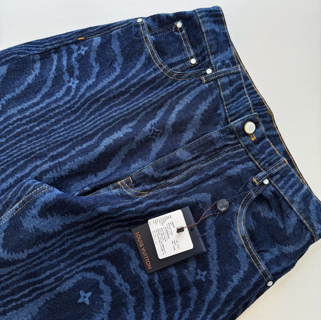 LOUIS VUITTON 路易威登 像素树纹牛仔裤 裤子 长裤 蓝色 B5 1AHVBI