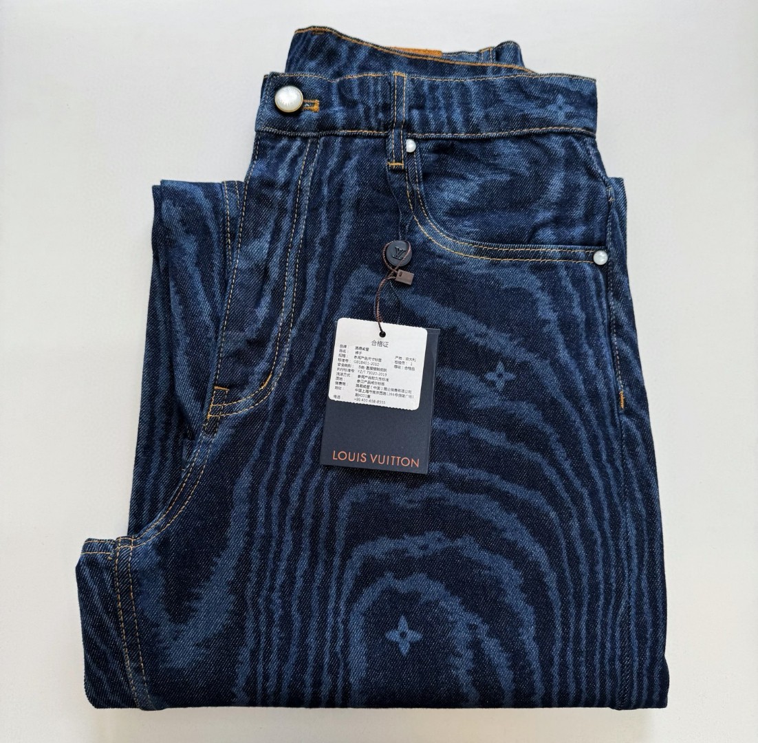 LOUIS VUITTON 路易威登 像素树纹牛仔裤 裤子 长裤 蓝色 B5 1AHVBI