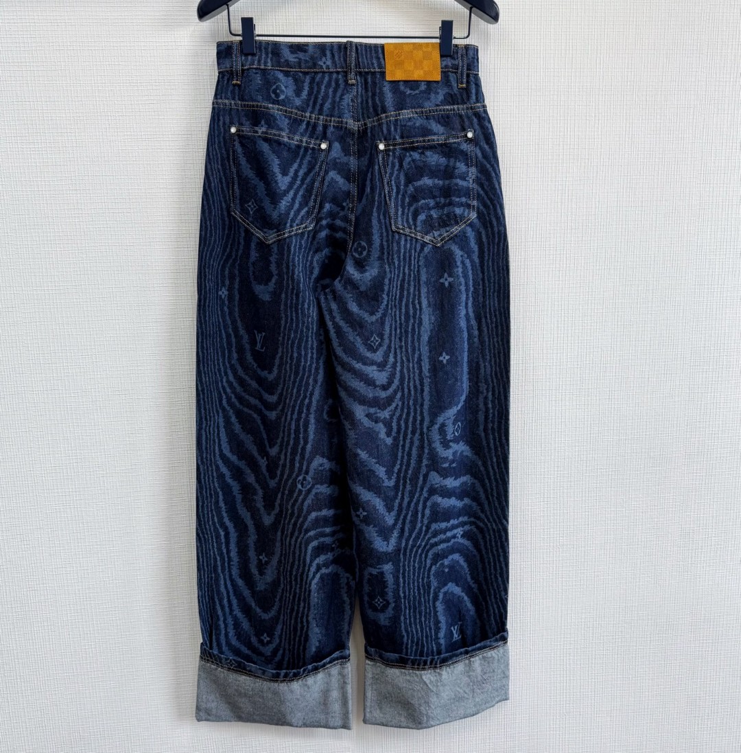 LOUIS VUITTON 路易威登 像素树纹牛仔裤 裤子 长裤 蓝色 B5 1AHVBI