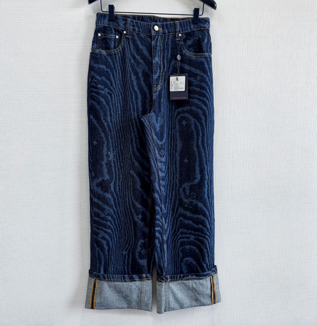 LOUIS VUITTON 路易威登 像素树纹牛仔裤 裤子 长裤 蓝色 B5 1AHVBI