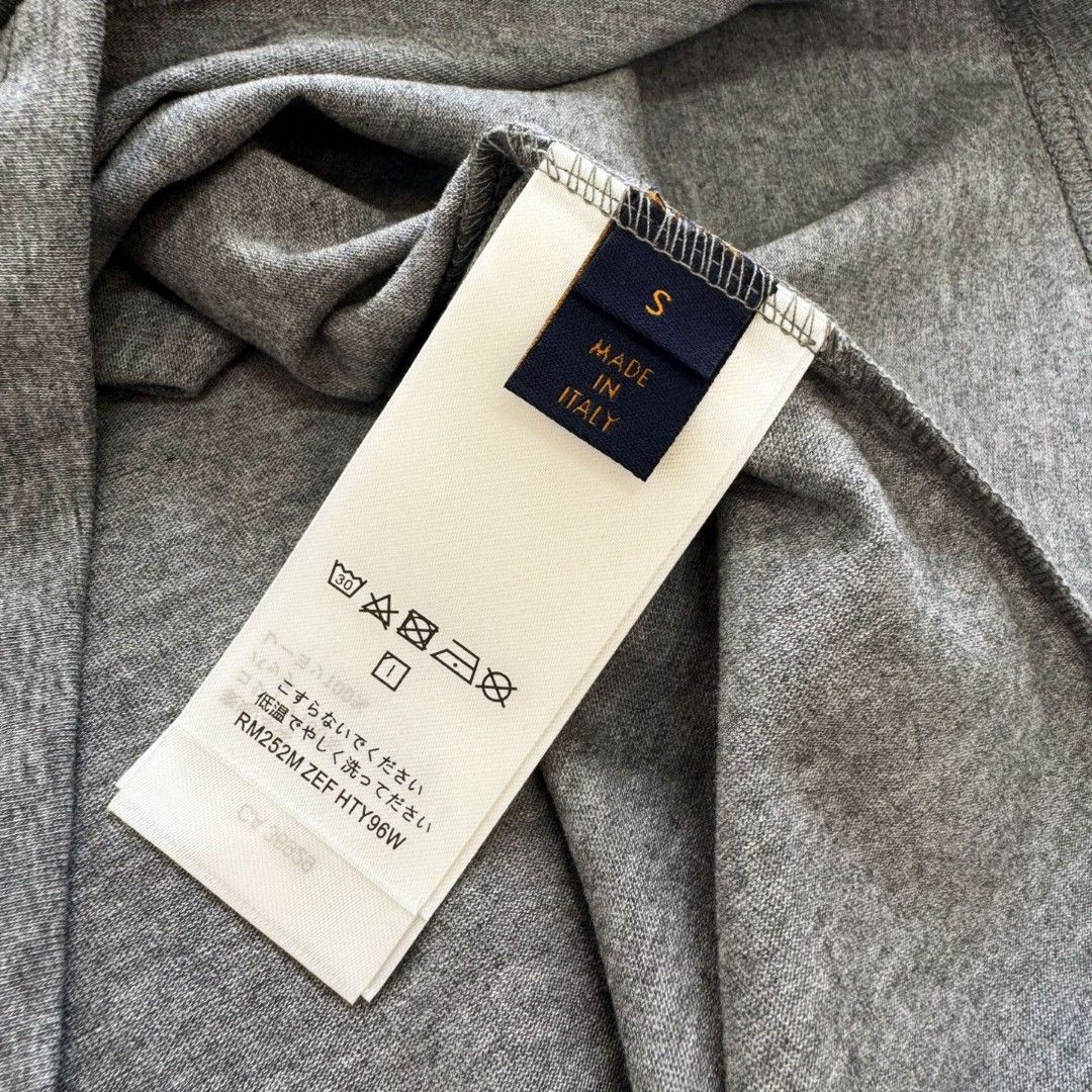 LOUIS VUITTON 路易威登 LV Nigo 联名款 贴布章仔刺绣 T恤 短袖 灰色 A5 1AIMMD