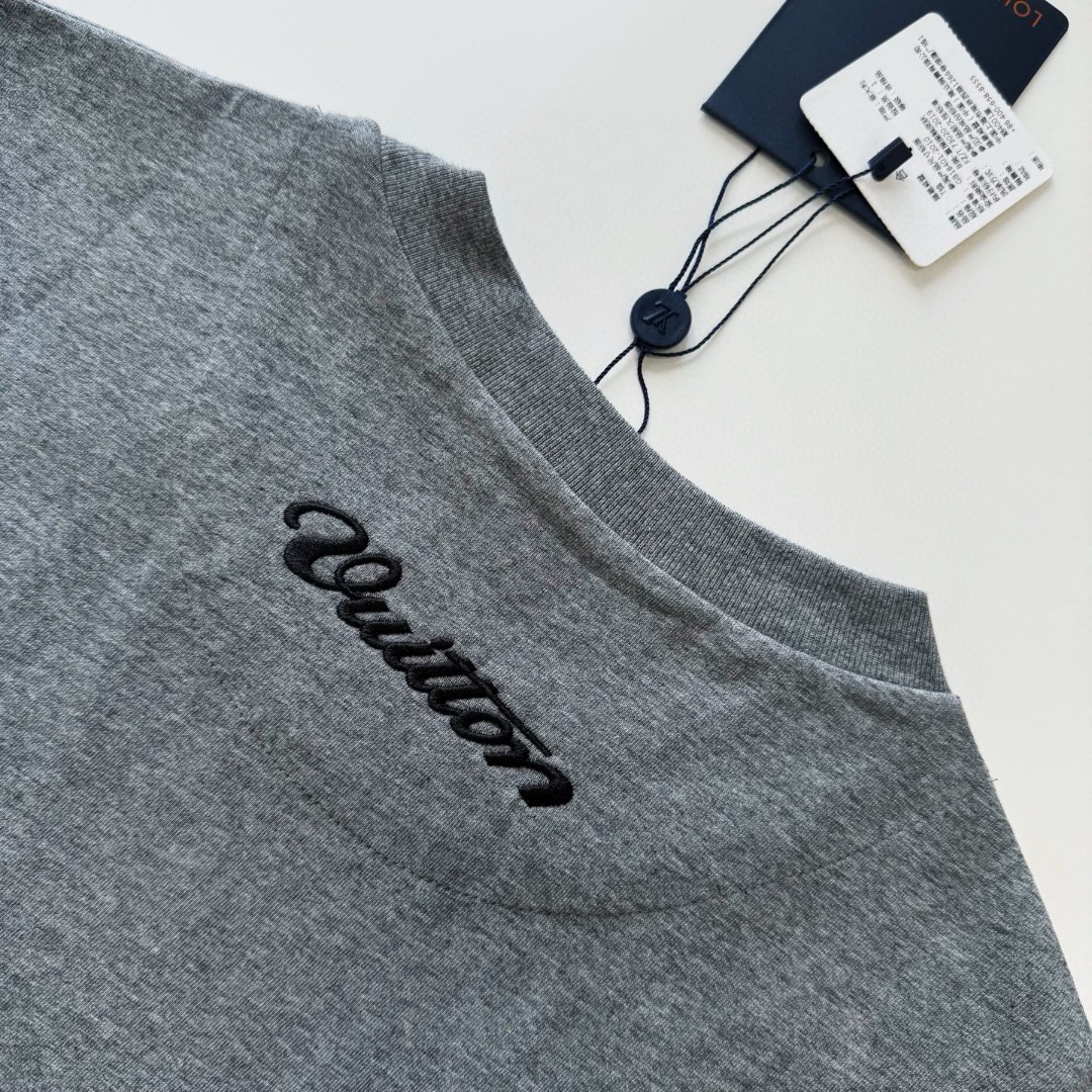 LOUIS VUITTON 路易威登 LV Nigo 联名款 贴布章仔刺绣 T恤 短袖 灰色 A5 1AIMMD