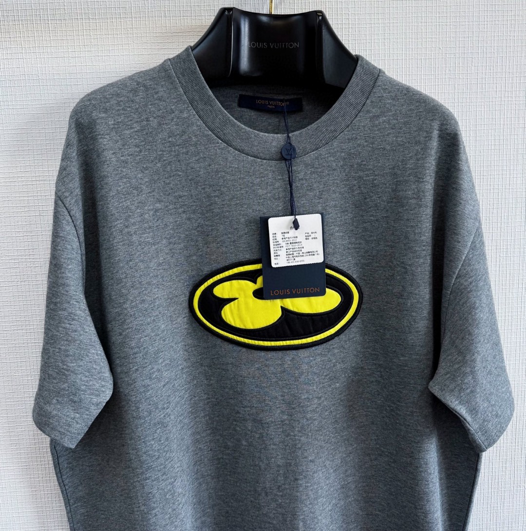 LOUIS VUITTON 路易威登 LV Nigo 联名款 贴布章仔刺绣 T恤 短袖 灰色 A5 1AIMMD