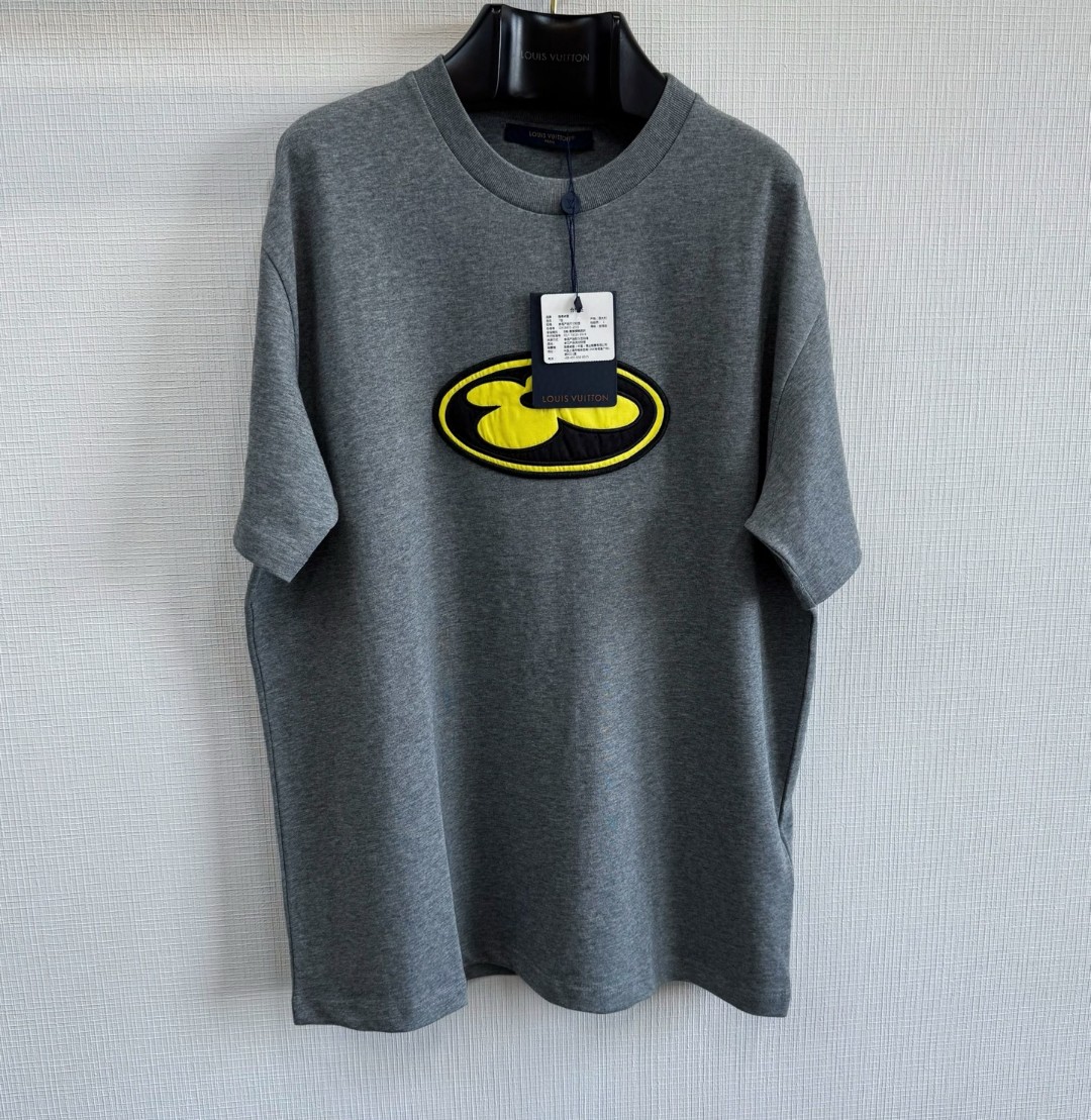 LOUIS VUITTON 路易威登 LV Nigo 联名款 贴布章仔刺绣 T恤 短袖 灰色 A5 1AIMMD