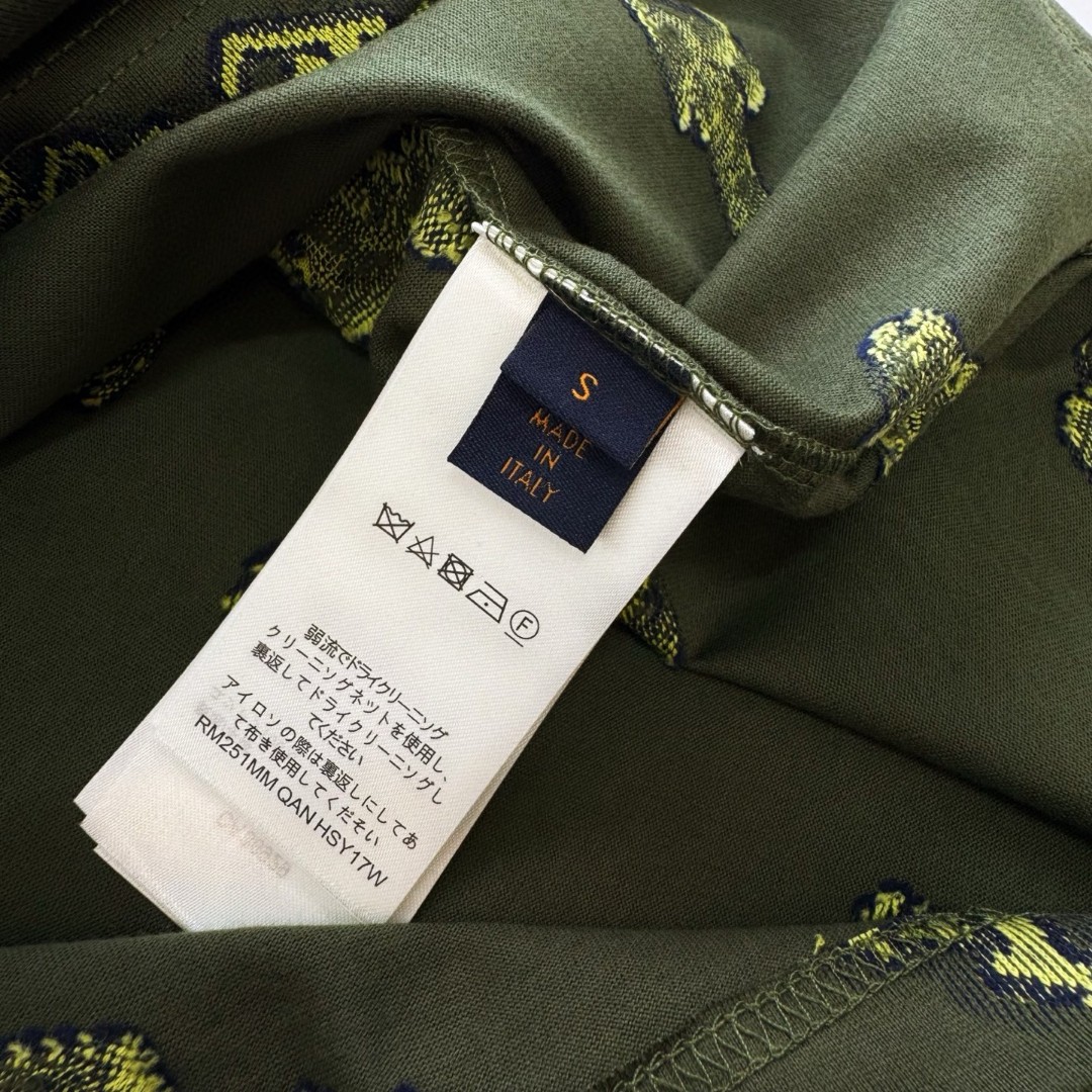 LOUIS VUITTON 路易威登 剪花字母 T恤 短袖 绿色 A5 1AGJYS