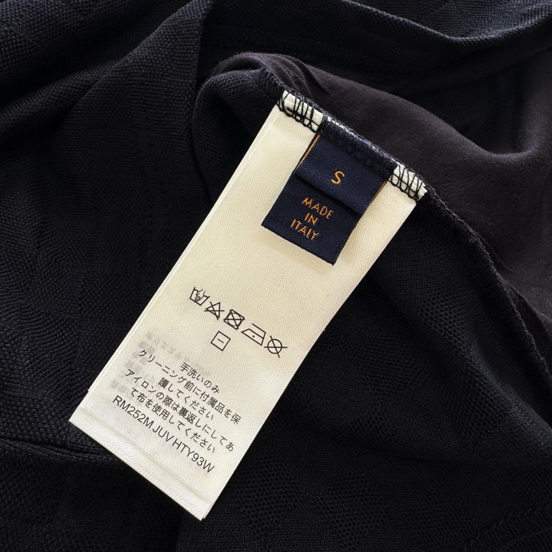 LOUIS VUITTON 路易威登 LV Nigo 联名款 刺绣钉珠注明 T恤 短袖 黑色 A5 1AIMLY